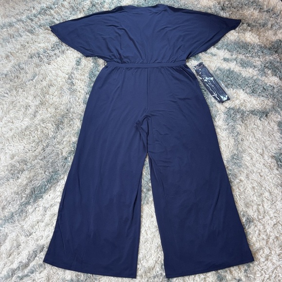 BEAUTIFUL by Lawrence Zarian The Garcelle Regular Belted Jumpsuit ~ Navy - Picture 2 of 8